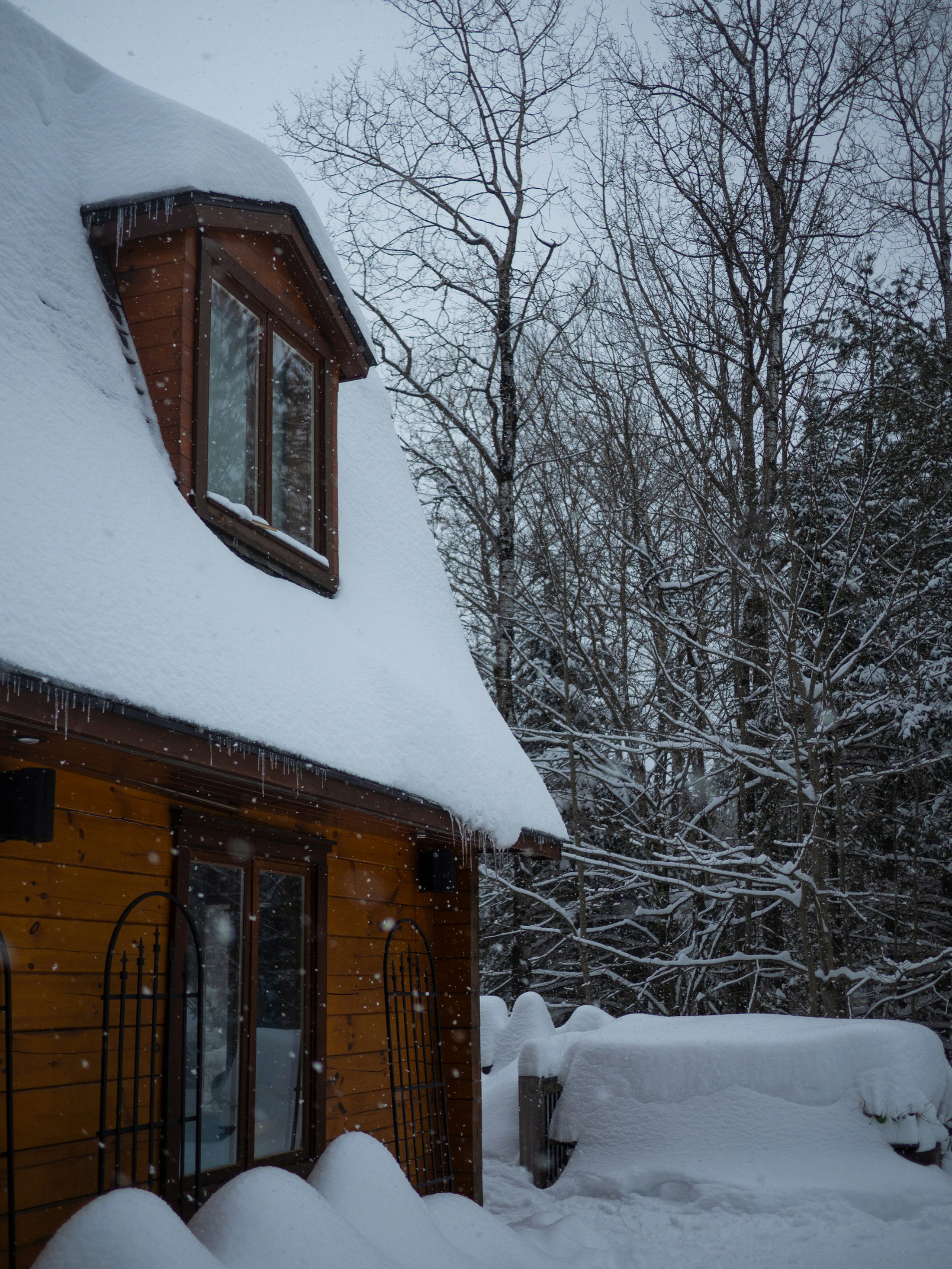 Snow-covered chalet in Mont-Tremblant